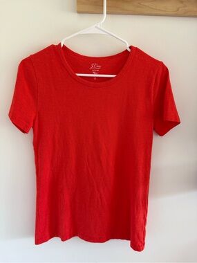 J. CREW Tee Vintage Slub Cotton Orange Tee Small